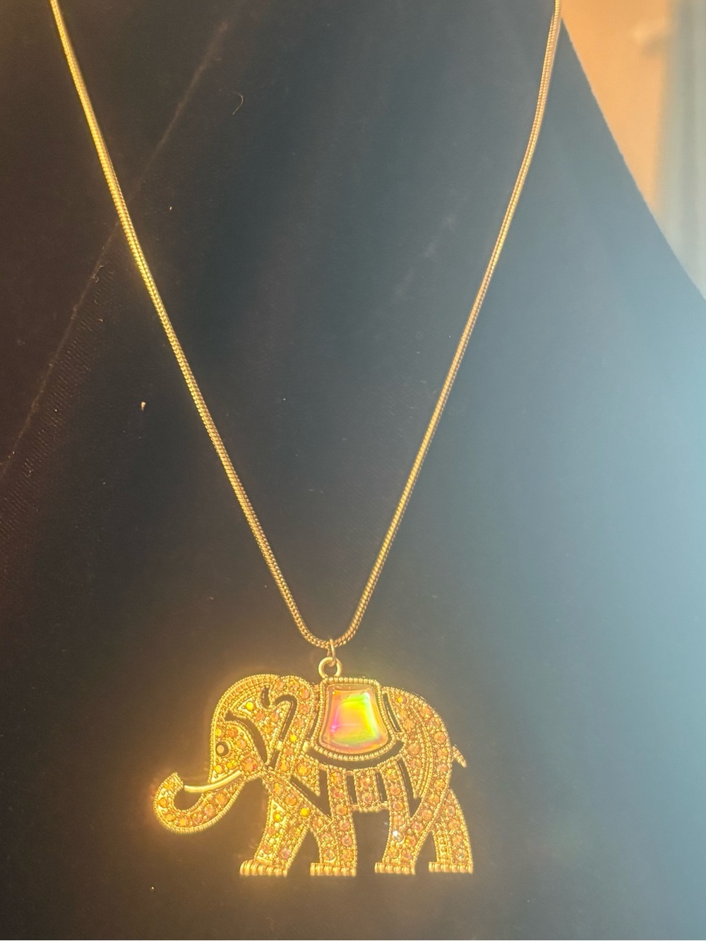 silver Elephant Pendant Necklace - Women Jewelry